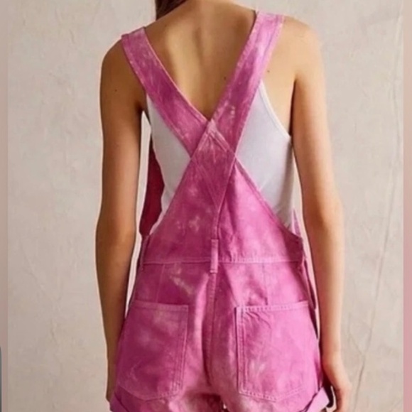 We the free denim pink overalls - Picture 6 of 6